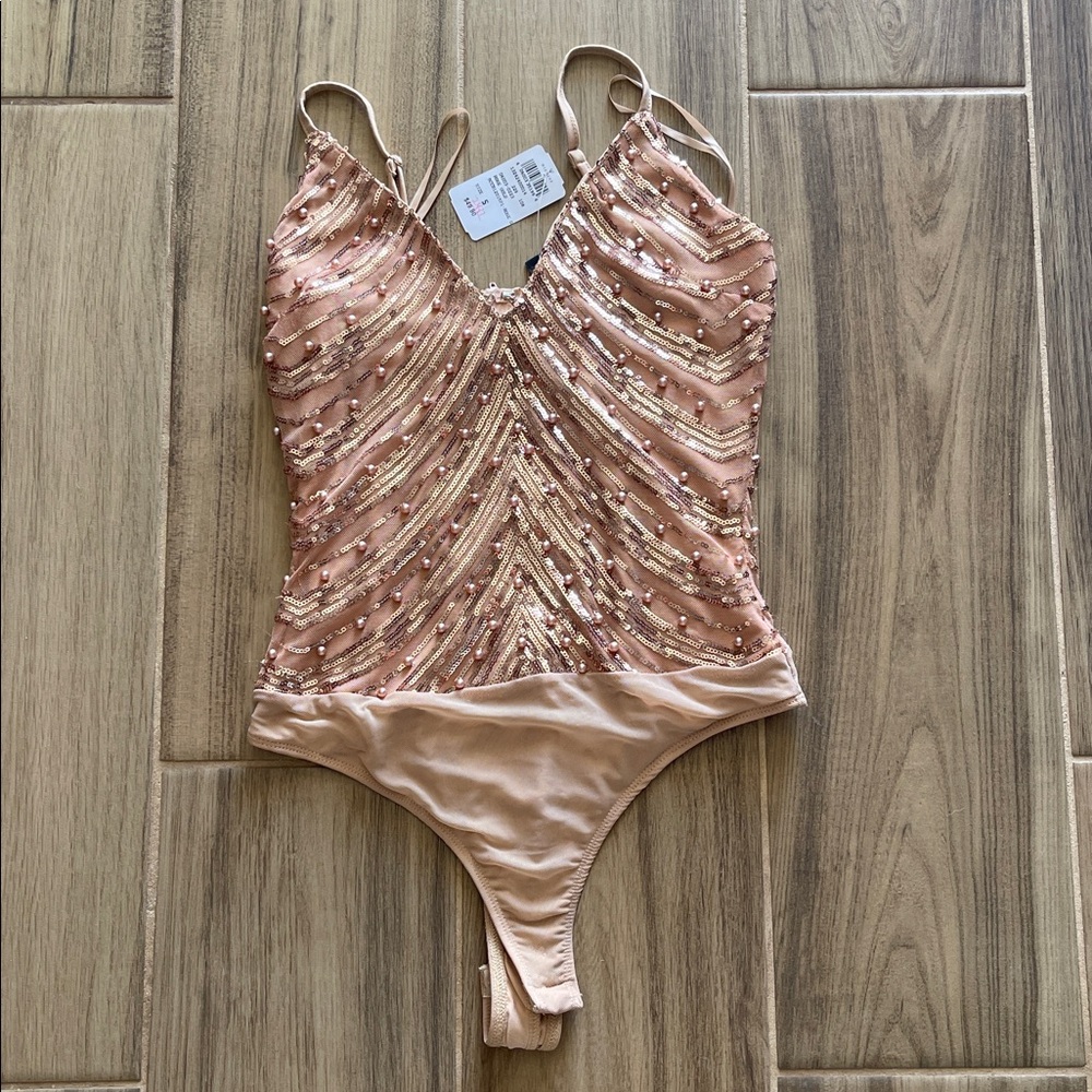 Windsor Nude Sequin Bodysuit